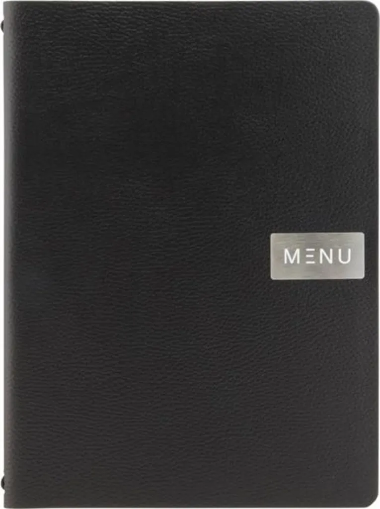 Porte-menu de table A4 en cuir Securit RAW pour brasserie et bar