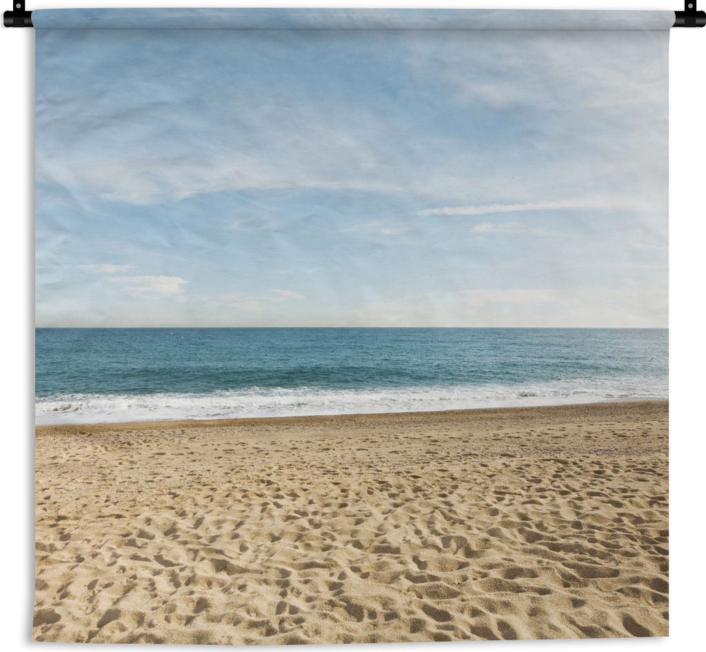 MuchoWow Wandteppich Wandbehang Sand - Strand - Sonne 150x150 cm Tapisserie Dekoration Wandtuch - Wohnaccessoires - Modernes