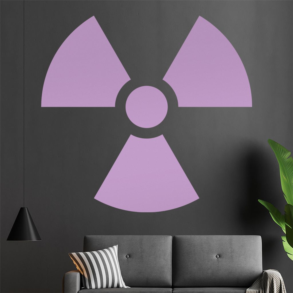 Radioaktiv Wandtattoo in 6 Größen - Wandaufkleber Wall Sticker - Dekoration, Küche, Wohnzimmer, Schlafzimmer, Badezimmer