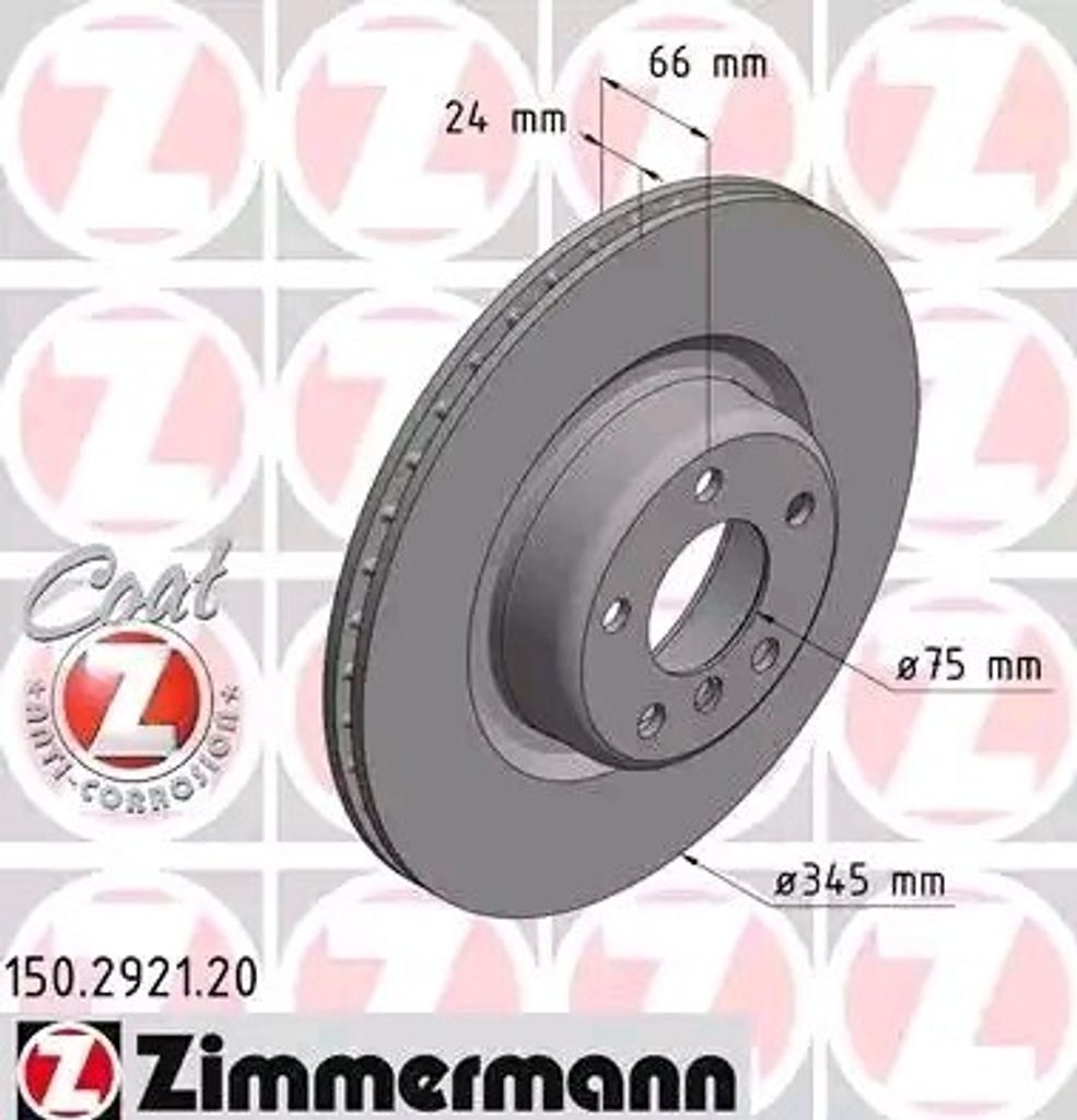 ZIMMERMANN 150.2921.20 - Bremsscheibe für 1er (F20), 1er (F21), 2er (F23), 2er (F22, F87), 3er (F30), 3er (F31), 4er (F32, F82), 4er (F36)