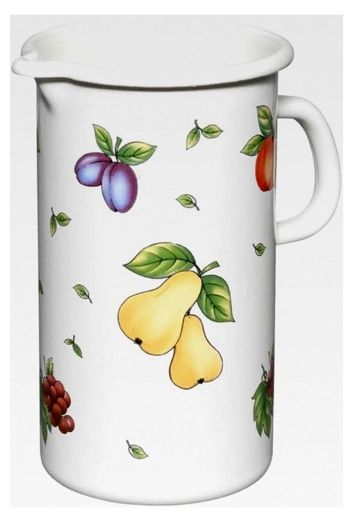 Krug 12 cm, 2 L, FRUIT GARDEN, Emaille, LBH 19,6 x 19,6 x 19 cm, Gewicht 0,678 kg, Herkunftsland Österreich