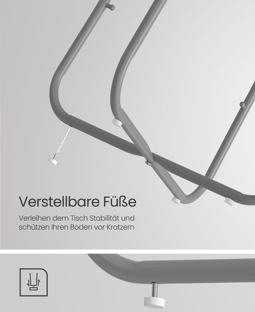 VASAGLE Beistelltisch, rund, mit Korb, Ø45 cm, Produktbild 7