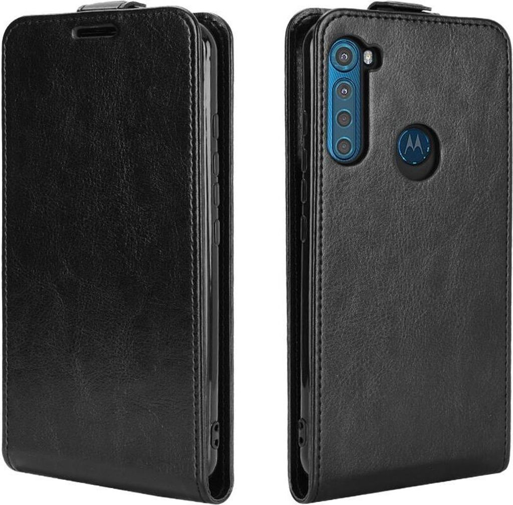 Mobigear Motorola One Fusion Plus Hülle Flipcase - Schwarz