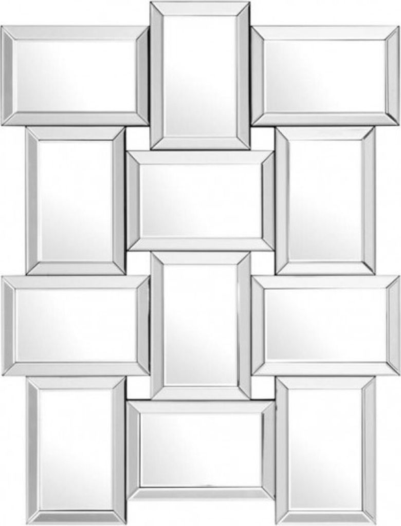 Casa Padrino Designer Luxus Spiegelglas Wandspiegel 91 x H 120 cm - Luxury Collection