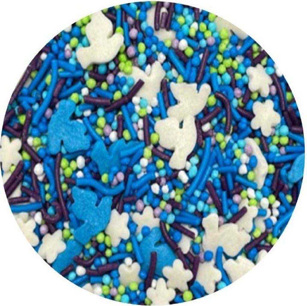 Zuckerdekor blau-weiße Tauben 1kg