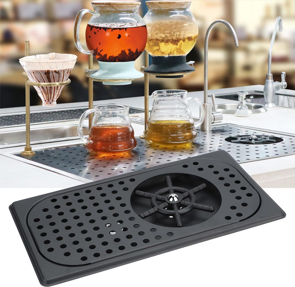 Household Commercial Stainless Steel Automatic Cup Washer Cleaner Rinser for Bar Matte Black