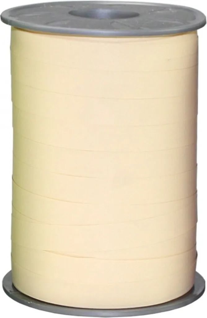 Ruban strié crème résistant pour nœuds parfaits - 10 mm x 200 mètres