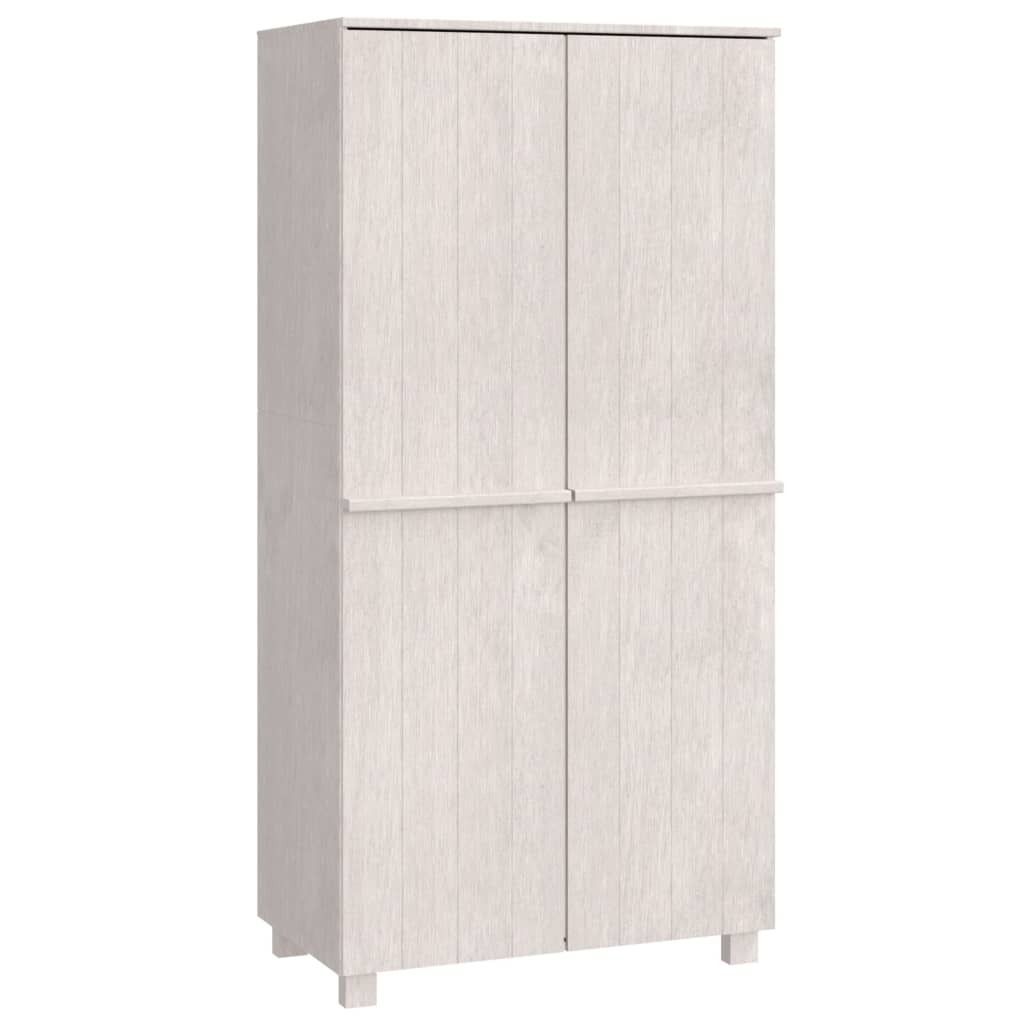 vidaXL Kleiderschrank HAMAR Weiß 89x50x180 cm Massivholz Kiefer