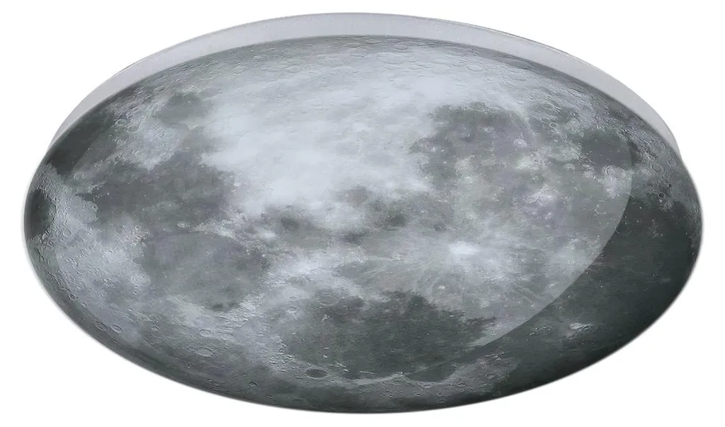 Plafonnier LED 2000 lm LUNA gris 24W en acrylique pour salon 38cm