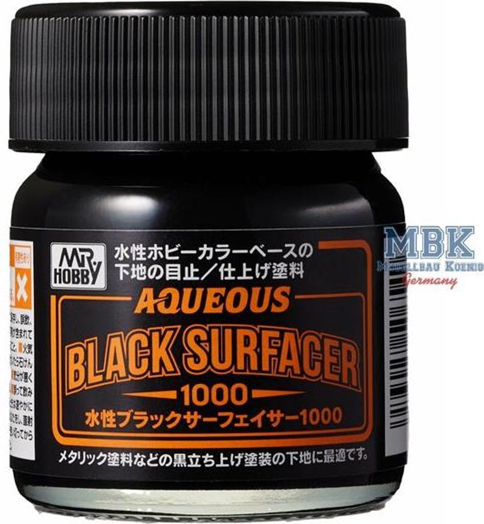Mr. Hobby - Gunze HSF-03 - Black Surfacer 1000 (Jar Type) - Neu
