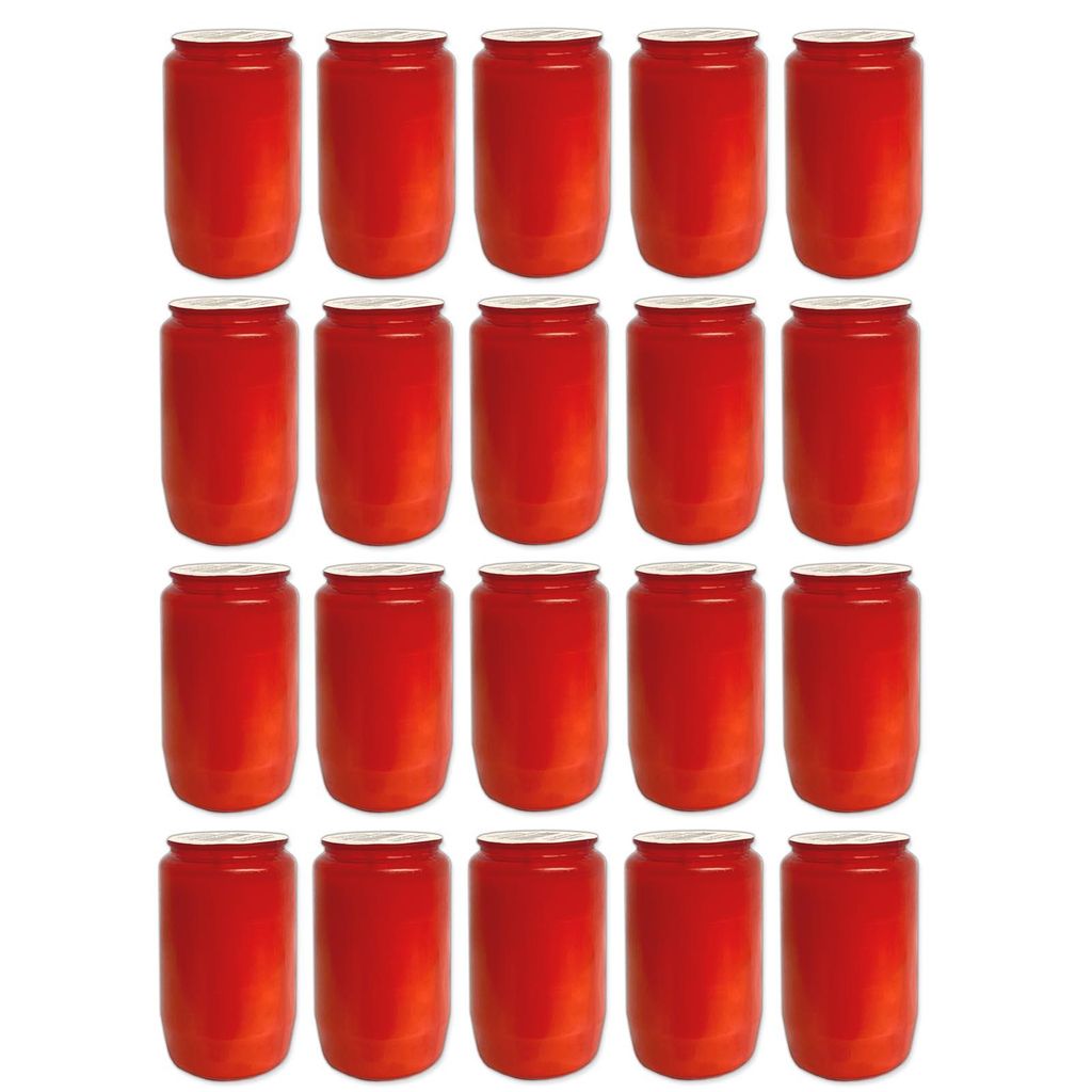 20er Set Premium Kompositions Grablicht T3 Rot | Grabkerzen Produktbild 