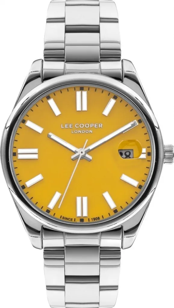 Montre Homme Lee Cooper LC07565.310 Jaune Lisible et Stylée pour Tous