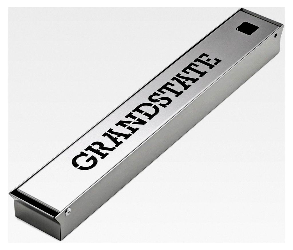 Räucherbox aus Edelstahl 40,5 x 6 cm