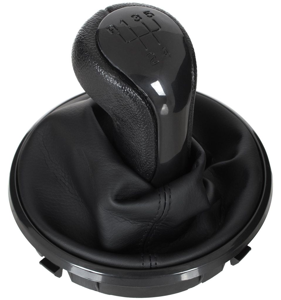 Skoda Fabia II 07-12 Pomello del cambio nero + guarnizione Immagine del prodotto 