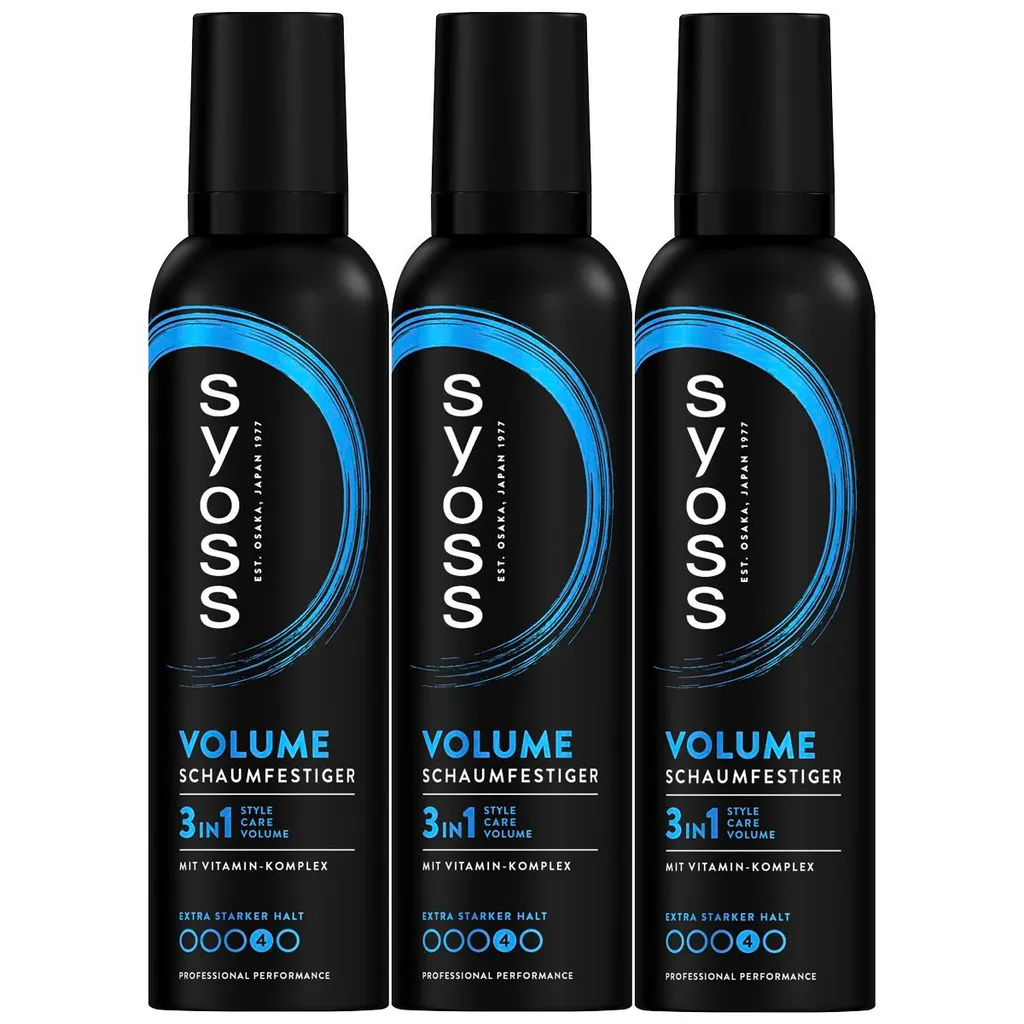 Syoss Volume Lift Mousse 3x250ml - Schiuma Volumizzante Professionale