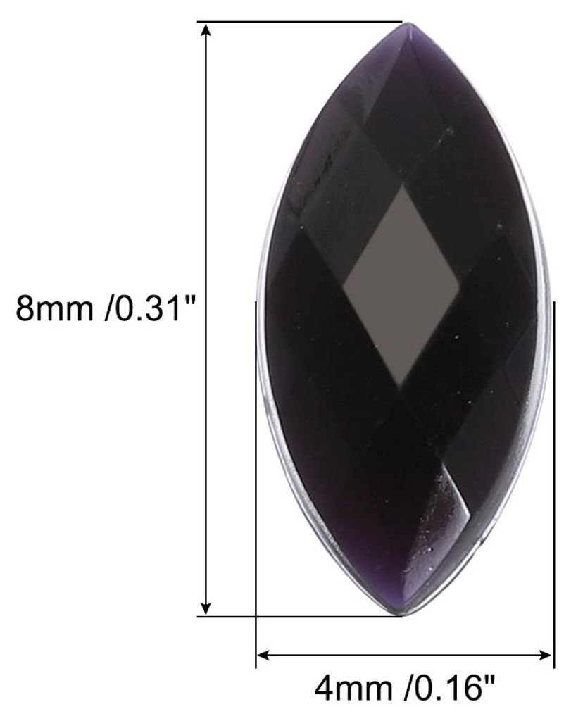 200 Stš¹ck Navette-Strasssteine Schwarz, 8 x 4mm, Glitzersteine zum Basteln und Rhinestones, fš¹r DIY Basteln, Perlen, Hochzeit Party, Kostš¹...