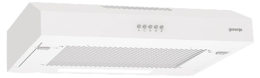 Gorenje WHU629EW/S Kaminhaube, 200 m³/h, Abluft/Umluft, E, Produktbild 