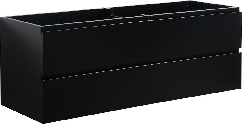 Meuble de salle de bain Angela 140cm - Noir Mat - Armoire Image du produit 