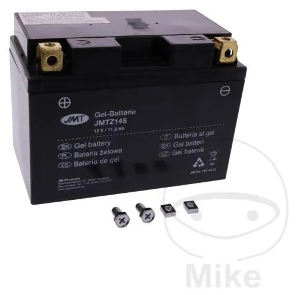 Batterie JMT YTZ14S Technologie GEL 11,2Ah sans entretien BMW Yamaha