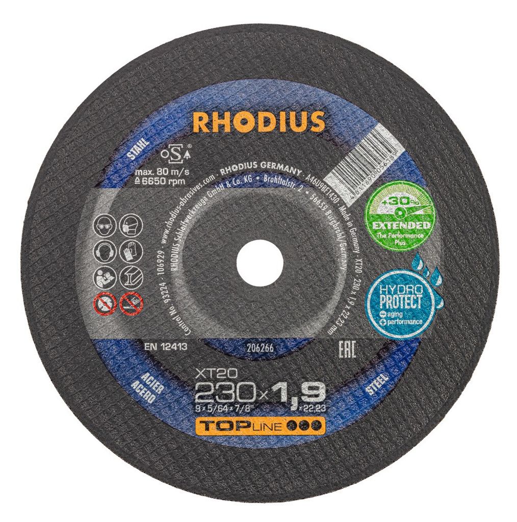 Rhodius Trennscheibe XT 20 230x1,9x22,23mm Stahl Topline - Produktbild 