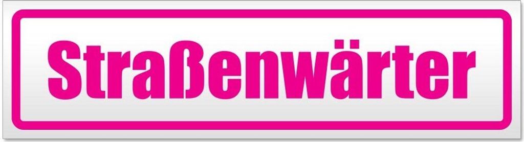 Kiwistar Straßenwärter Magnetschild Schild magnetisch - 60cm Pink - Magnetfolie für Auto PKW Kfz