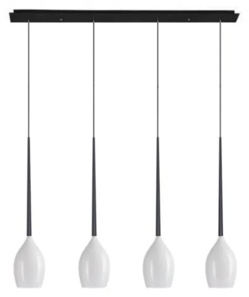 AZzardo IZZA Pendelleuchte 4x E14 50W ohne Leuchtmittel 107cm IP20, schwarz/weiß