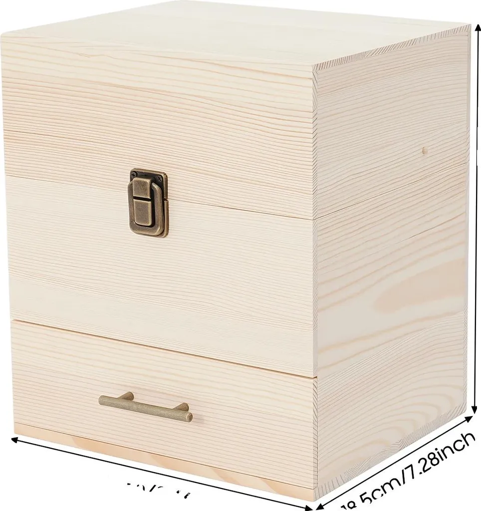Rangement huiles essentielles en bois 59 slots pour protéger vos soins