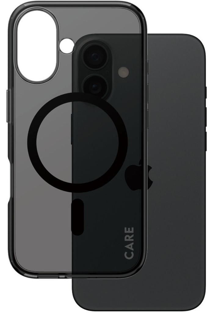 PanzerGlass CARE Flagship Smokey iPhone 16 schwarz Produktbild 