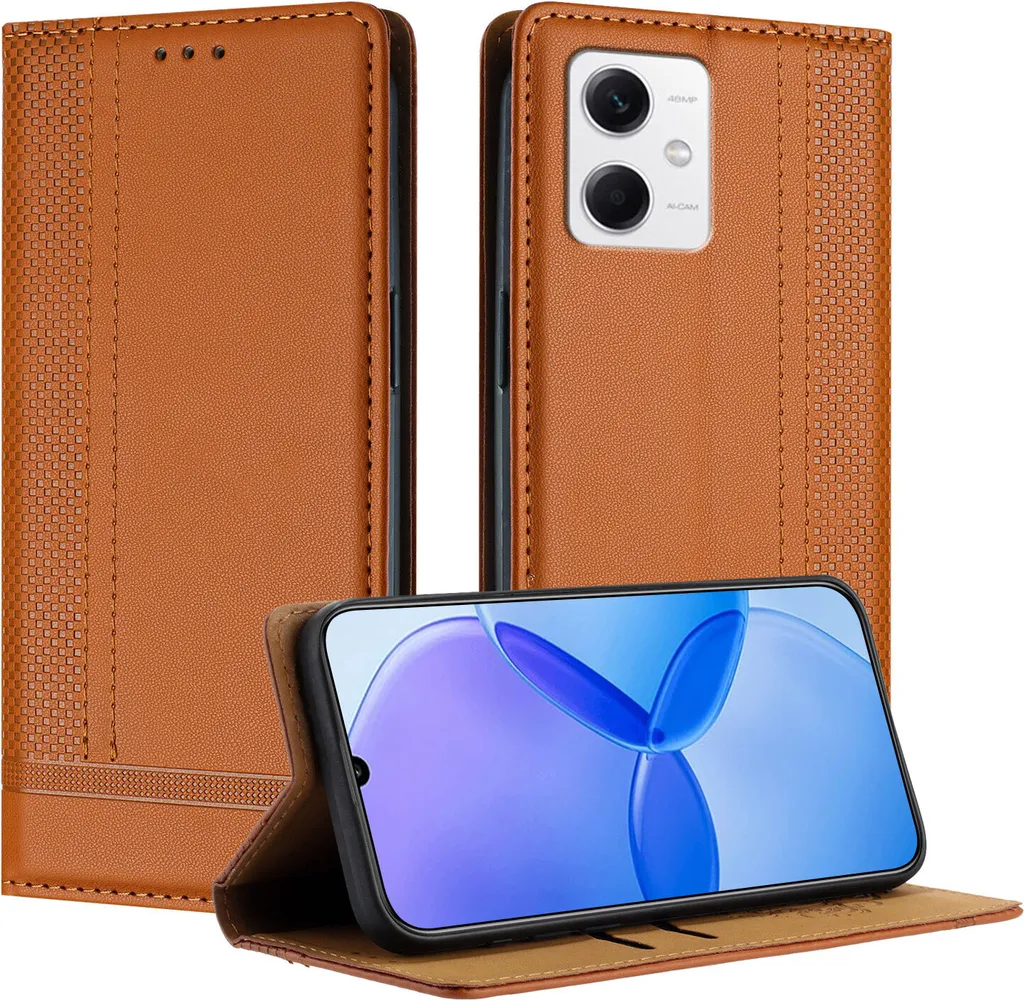 Custodia Xiaomi Poco X5 / Redmi Note 12 5G Pelle Flip Case Marrone