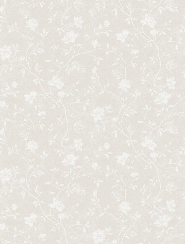 Sanders & Sanders Tapete Blumen Crème-Beige und Weiß 53 cm x 10 m