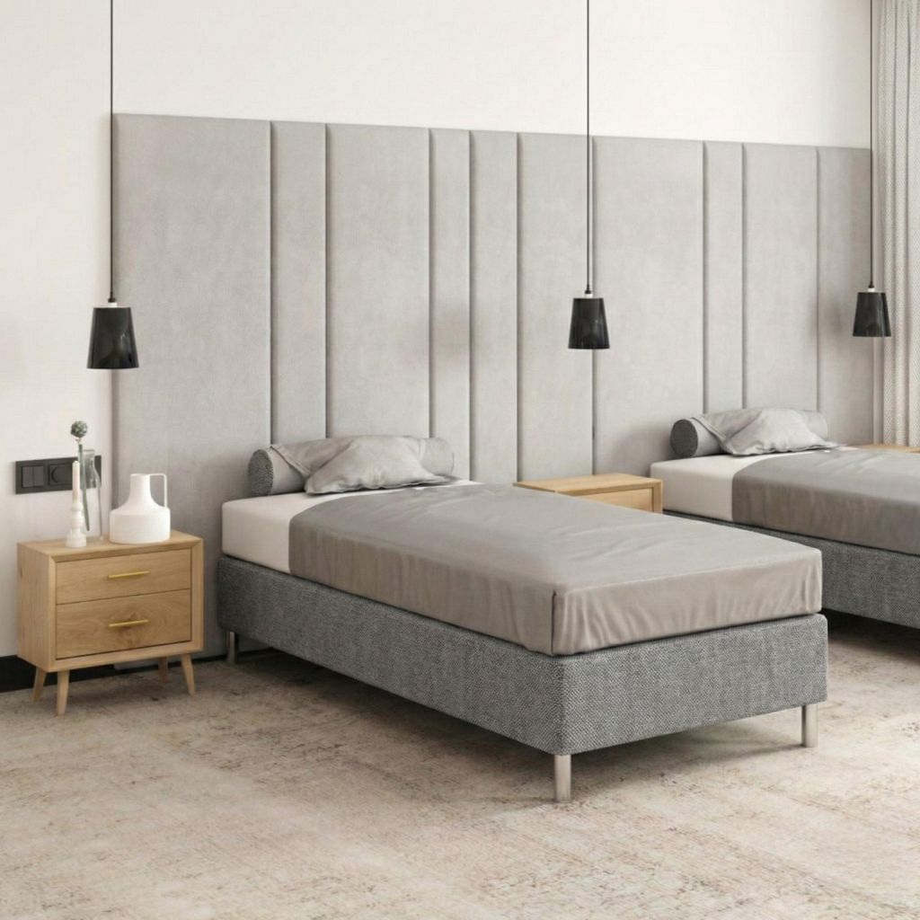 Hotelbett 80x200 cm - Grau - Polsterbett für Hotels und Produktbild 