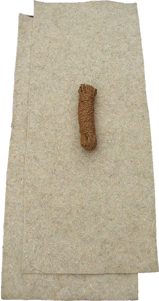 Unkrautschutzmatte aus 100% Hanf, 150 x 50 cm 7 mm dick 2er Pack incl. 15 m Kokosseil gratis