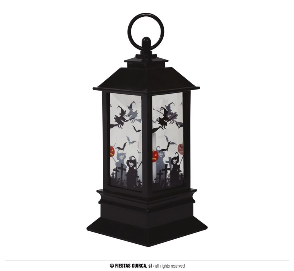 Halloween Laterne mit Beleuchtung 18 x 9 cm - Einheitsgröße