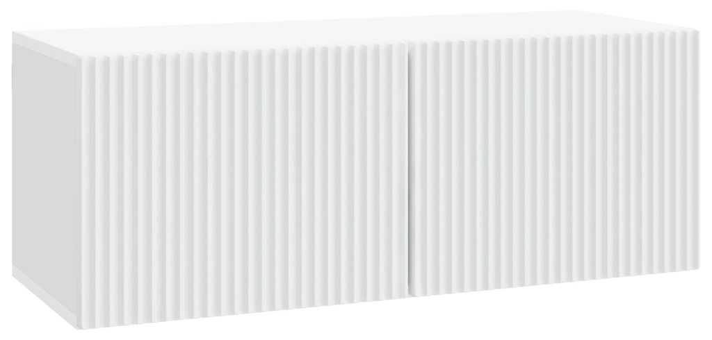 vidaXL Wandmontierter TV-Schrank Weiß 78,5 x 31 x 30 cm Produktbild 