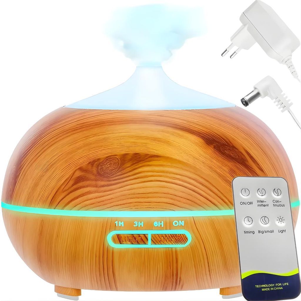 Eleganter Ultraschall-Luftbefeuchter AB-39167 in Braun/Weiß mit Aromatherapie KP39167