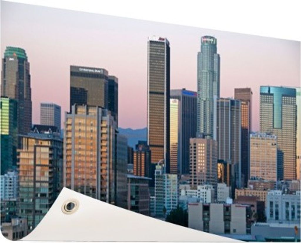 Gartenposter - 60x40 cm - Los Angeles im Abendlicht - Modernes Wandbilder - Amerikanische Städte