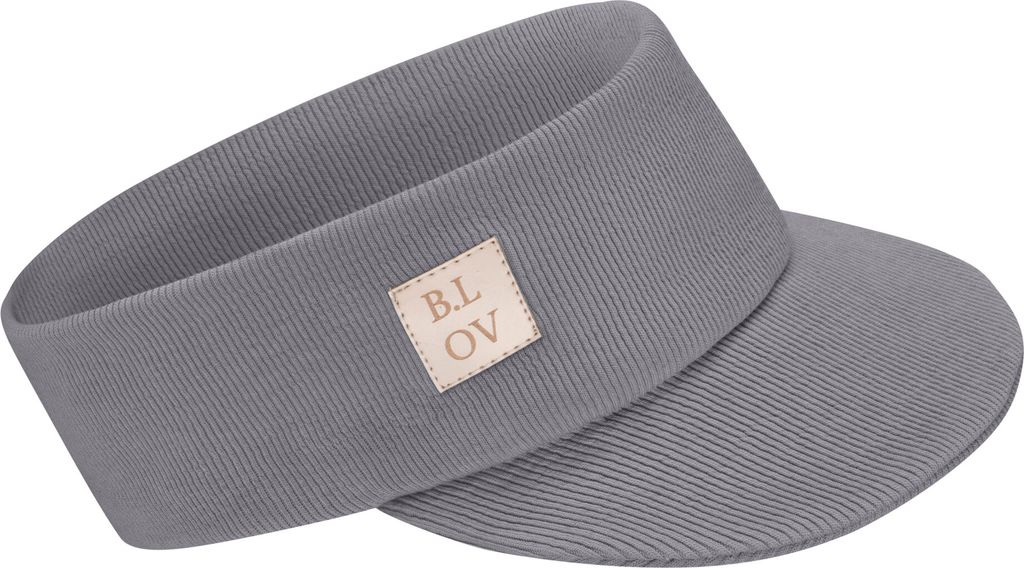 Bubalove | Kinder Stirnband mit Schirm | Anthrazit | 48-52 cm, Baseball Cap | Stirnbander | Kappe, handgenähtes Baumwollstirnband