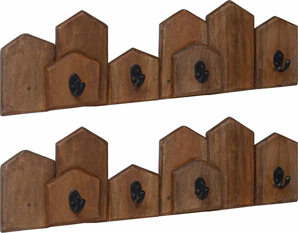 Cintre de Rangement pour Dressing de Luxe en Bois Mahogany 48x8x15 cm