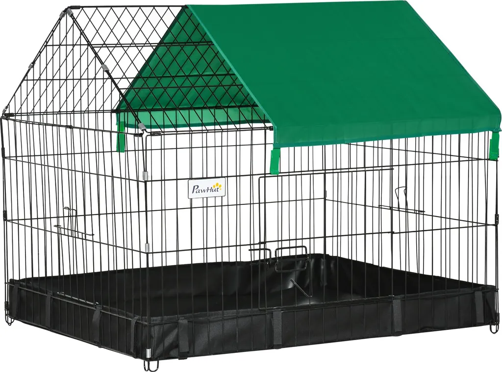 Habitat Spacieux DREIECK 90 cm pour Lapins et Furets avec Accès Facile