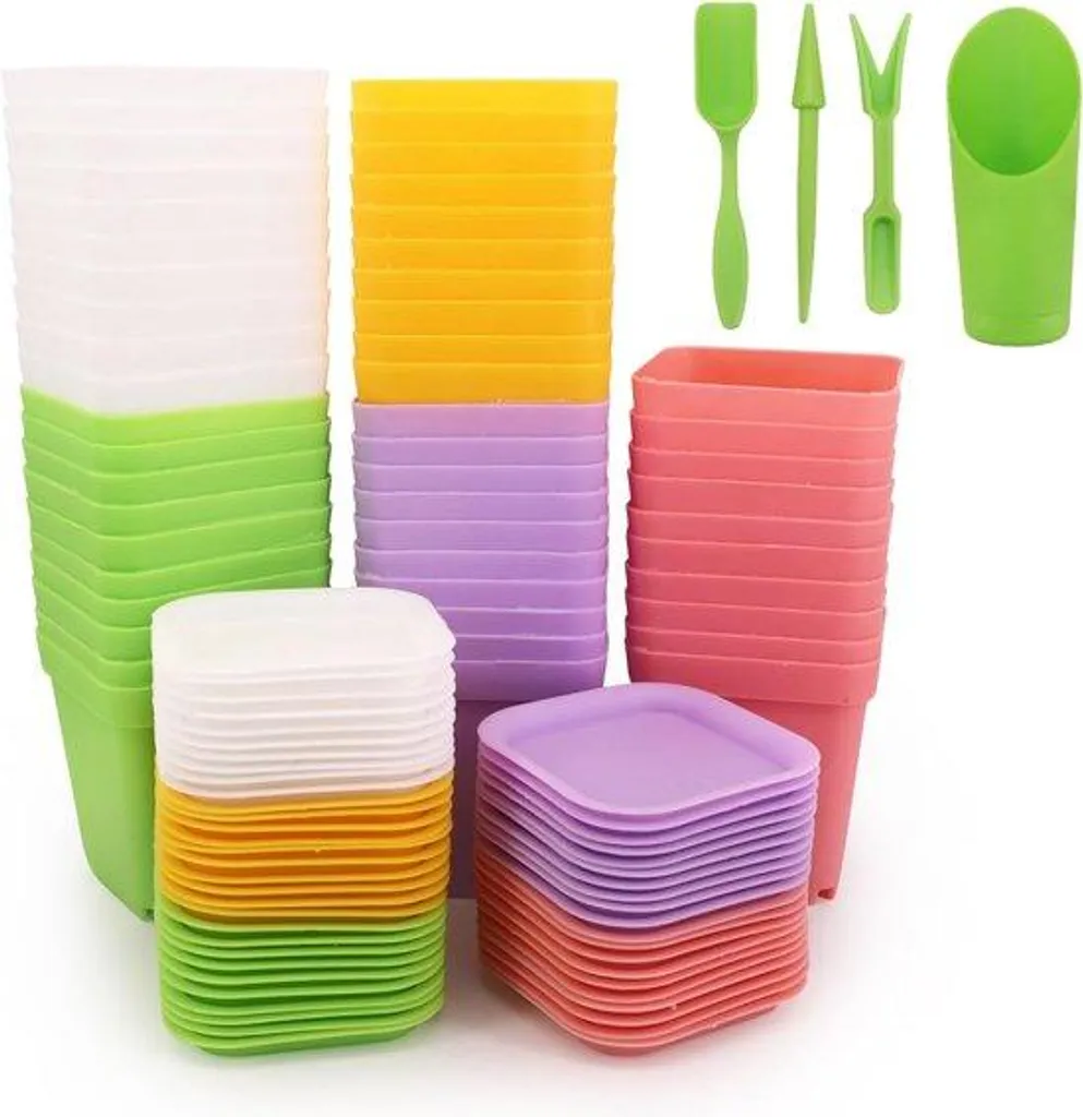 Pots en plastique rigide 7 cm avec drainage renforcé pour aromatiques