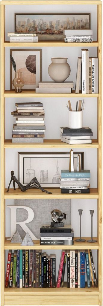 Regal Bücherregal Wandregal Standregal Holzregal Massivholz Produktbild 2
