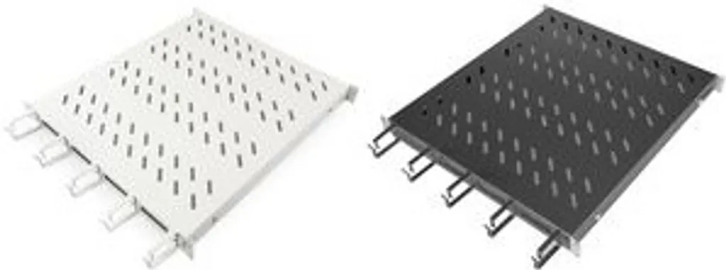 Étagère de Rack 1U - Gestion de Câbles Intégrée - Acier Gris RAL 7035 19"