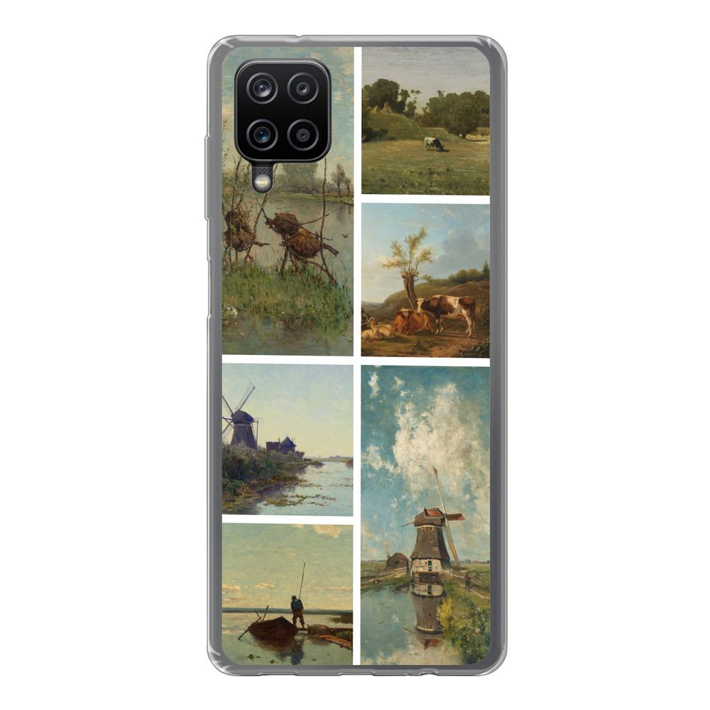 MuchoWow Handyhülle Schutzhülle Hülle für Samsung Galaxy A12 Kunst - Collage - Niederlande Silikon Softcase Handy Hülle - Bild