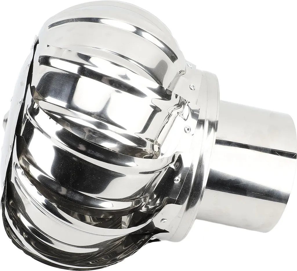 Extracteur de fumée rotatif pour cheminée en inox, diamètre 15 cm