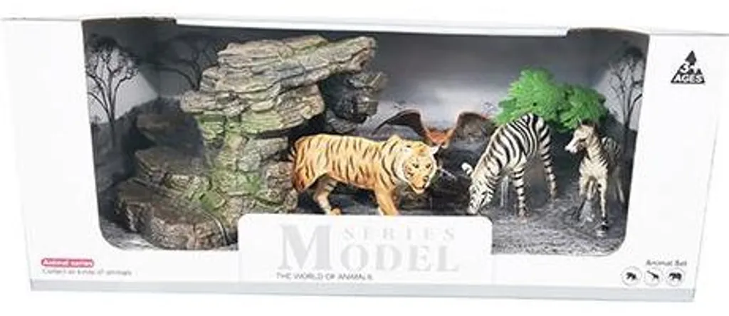 Fini l'ennui : WILD ANIMALS 4 animaux + grotte pour des heures de jeu