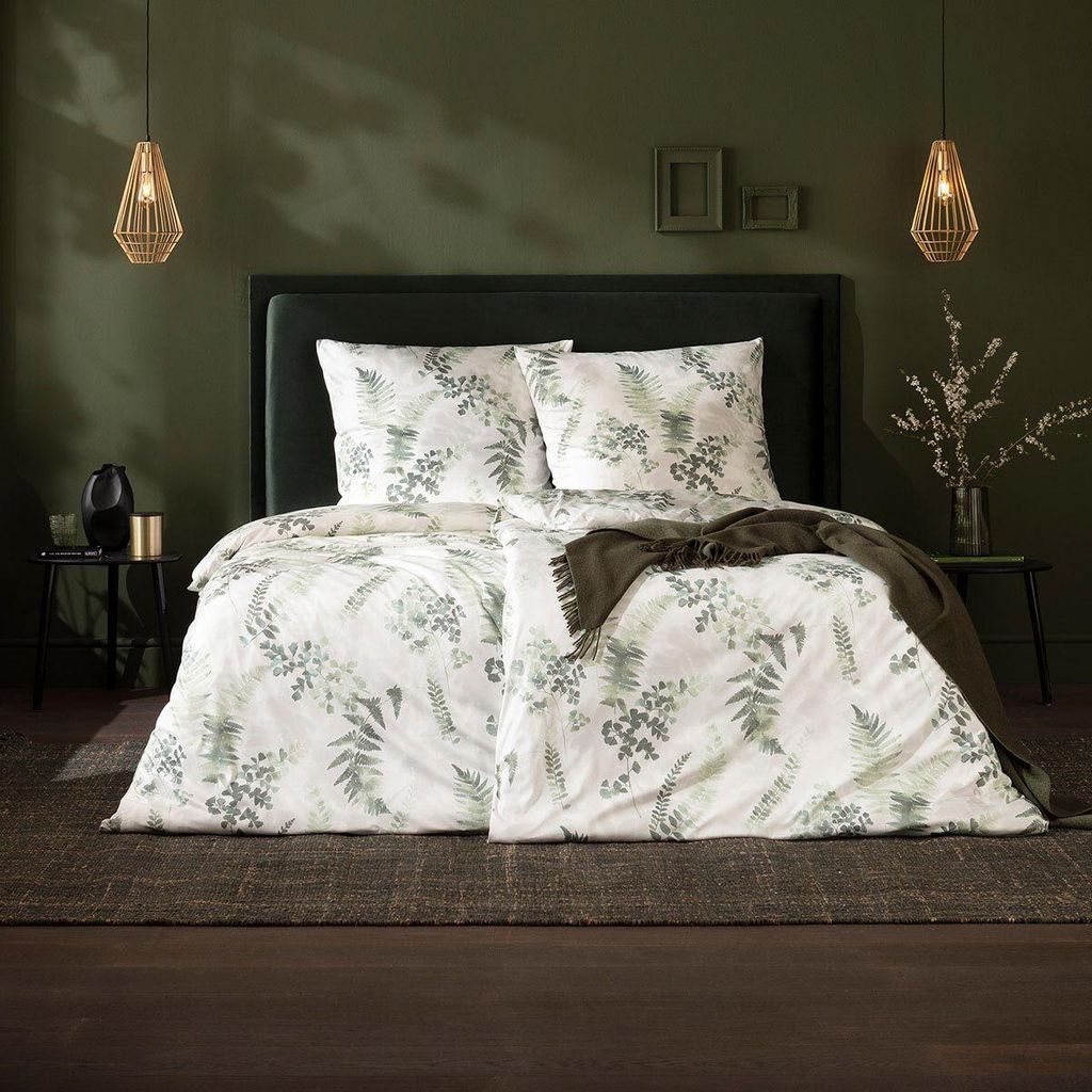 Estella Mako Interlock Jersey Bettwäsche Nadja grün 135x200 Produktbild 