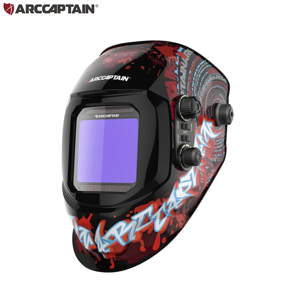 Casco per saldatura, oscuramento automatico, protezione UV/IR, ampio campo visivo , HSH-G999-A - 2