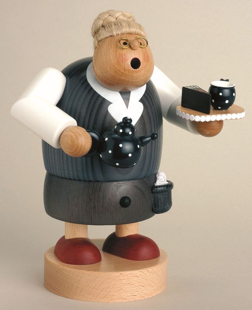 Großmutters Einladung zum Kaffee (17cm) Räuchermann von KWO