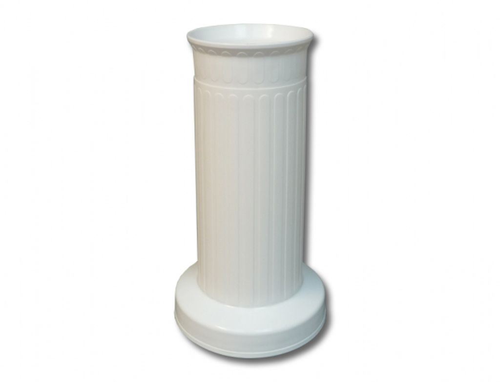 Vaso da cimitero SLOUP plastica pesante bianco d12x22cm Immagine del prodotto 