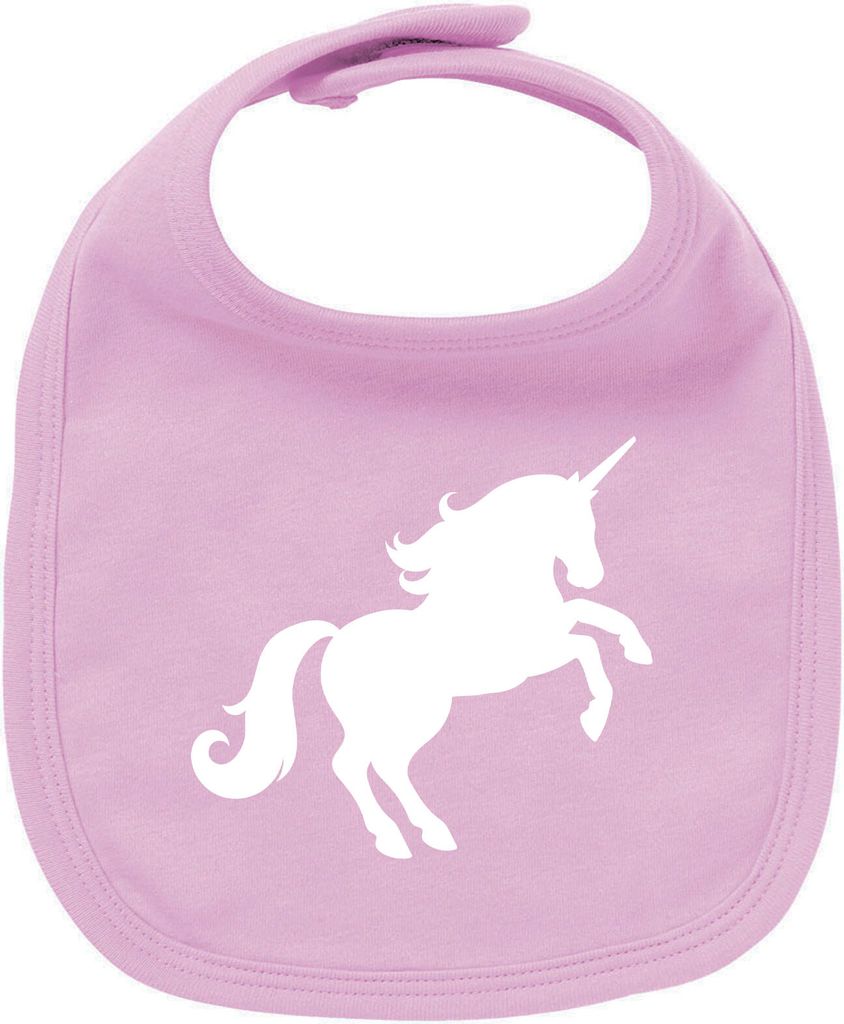 Huuraa Unisex Babylatz Einhorn Silhouette Geschenk Babypink Baumwolle Einhorn Mitbringsel